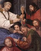 GOES, Hugo van der The Death of the Virgin (detail) oil on canvas